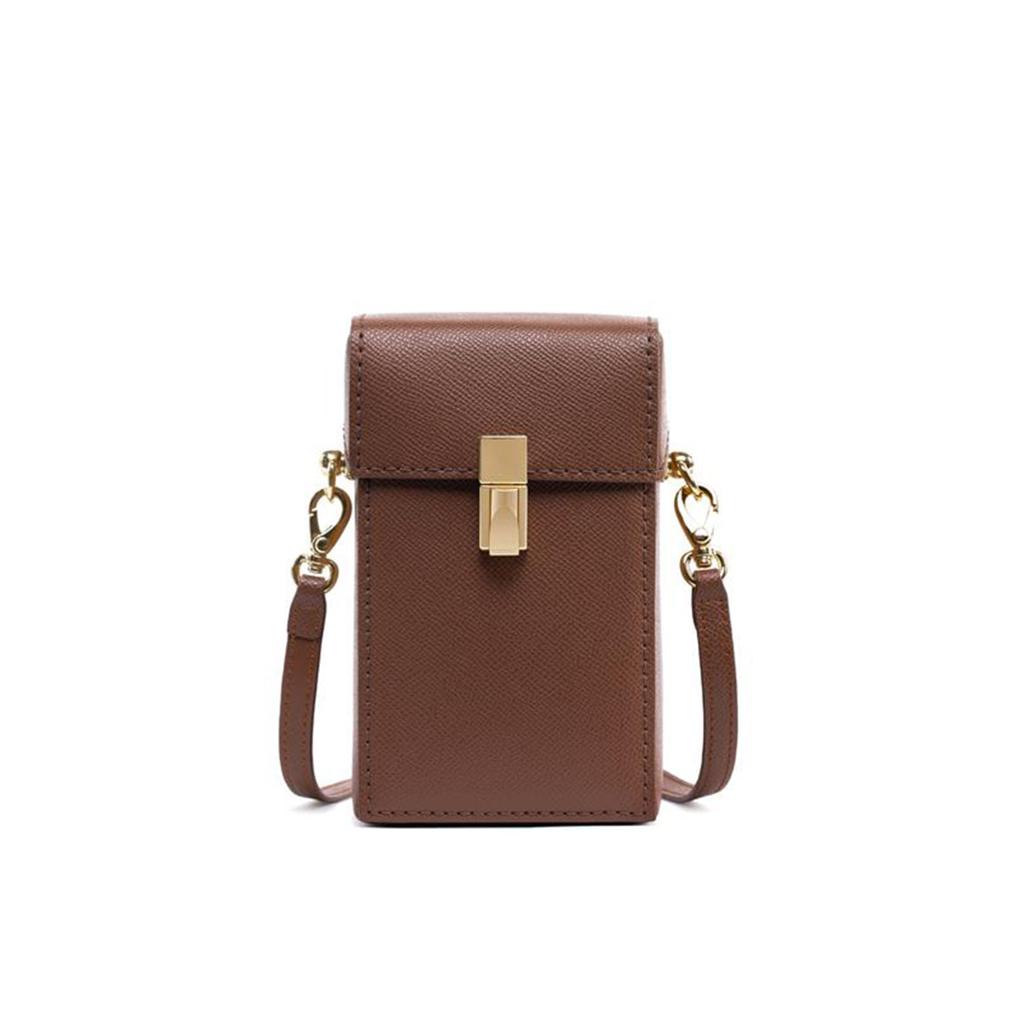 Genuine Leather Phone Bag DIY Sewing Kit – Hand-Stitched Craft Project detail image 1