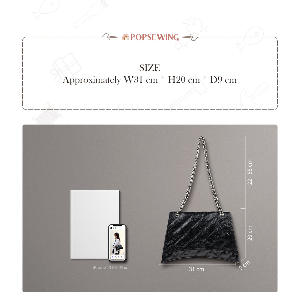 Top Grain Leather Hourglass Bag DIY Kit – Hand Sewn by You detail image 4