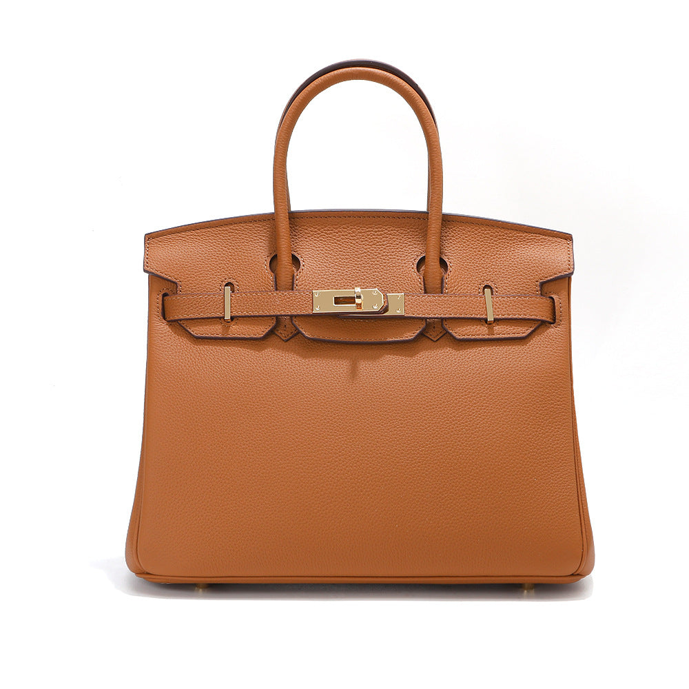 Mini Top Handle Bag 20 in Pebbled Grain Leather with Adjustable Strap detail image 17