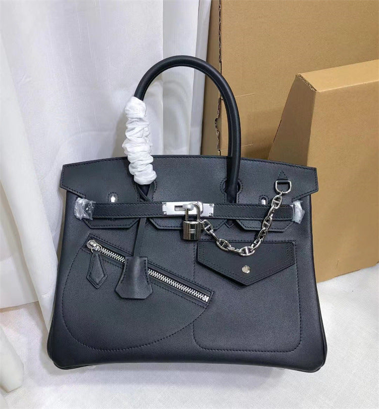 Limited Edition HAC Rock Top Handle Bag with Silver Hardware – Unisex detail image 15