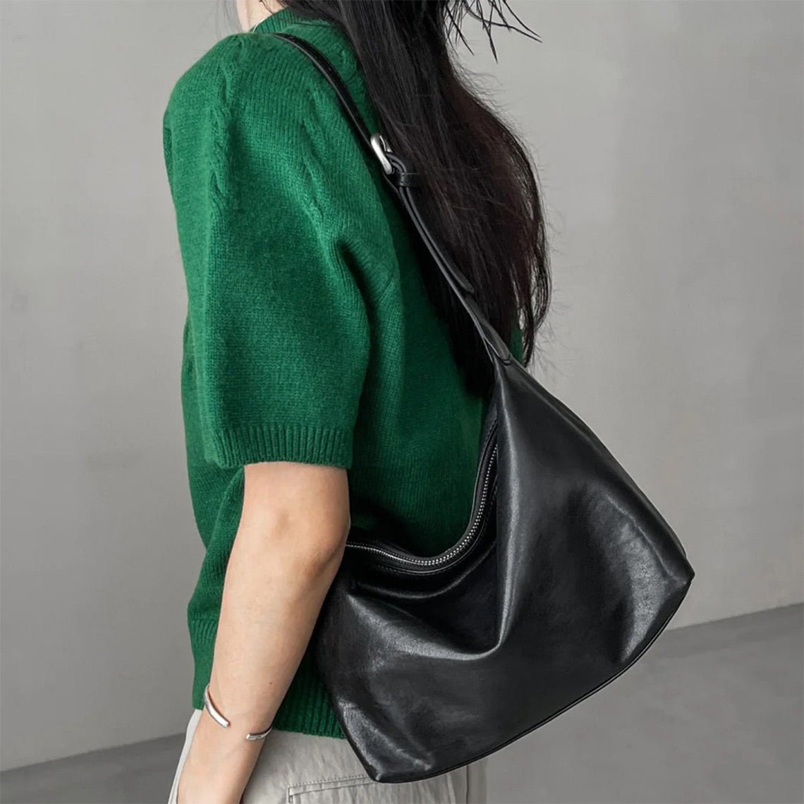 Vegetable Tanned Leather Minimalist Shoulder Bag product image 1