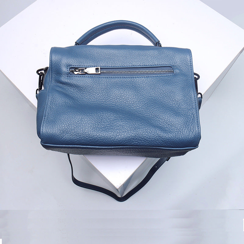 Top Grain Leather City Shoulder Bag with Zipper Closure for Women detail image 3