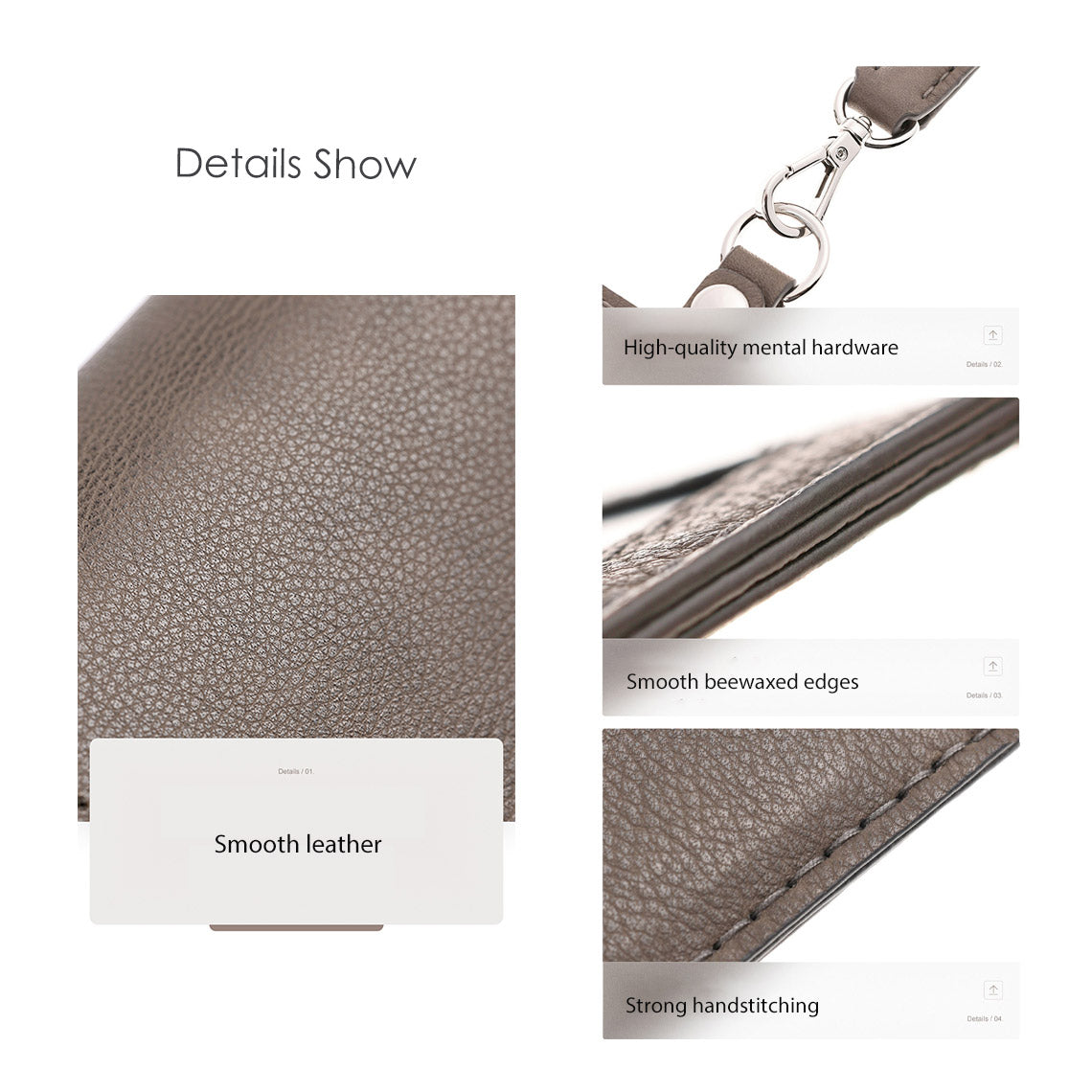 DIY Leather ID Badge Holder Kit with Card Slots – Top Grain & Full Grain Leather detail image 9