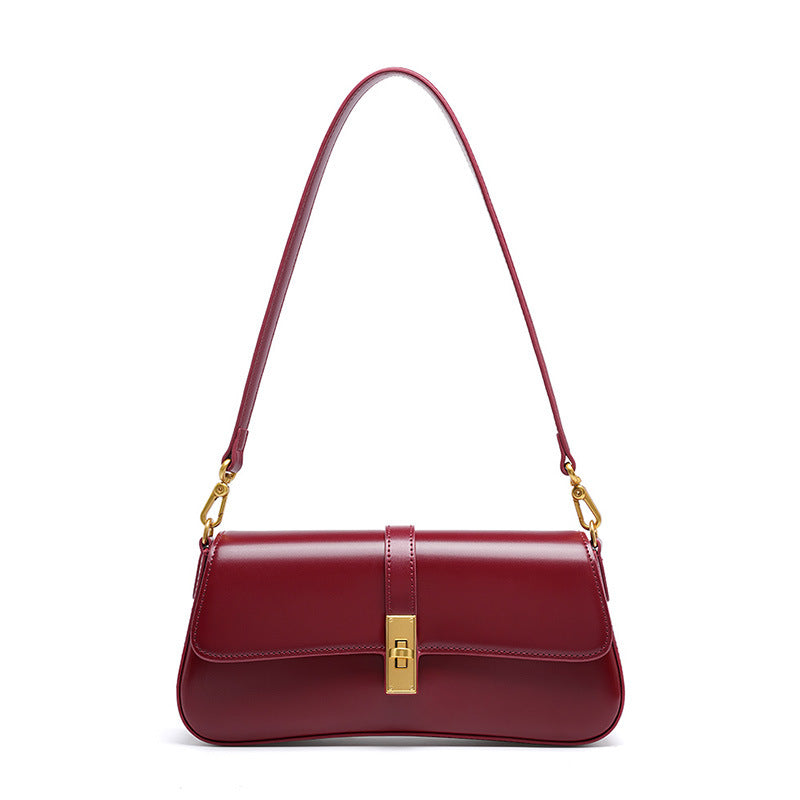 Structured Minimalist Baguette Bag with Interchangeable Straps detail image 9