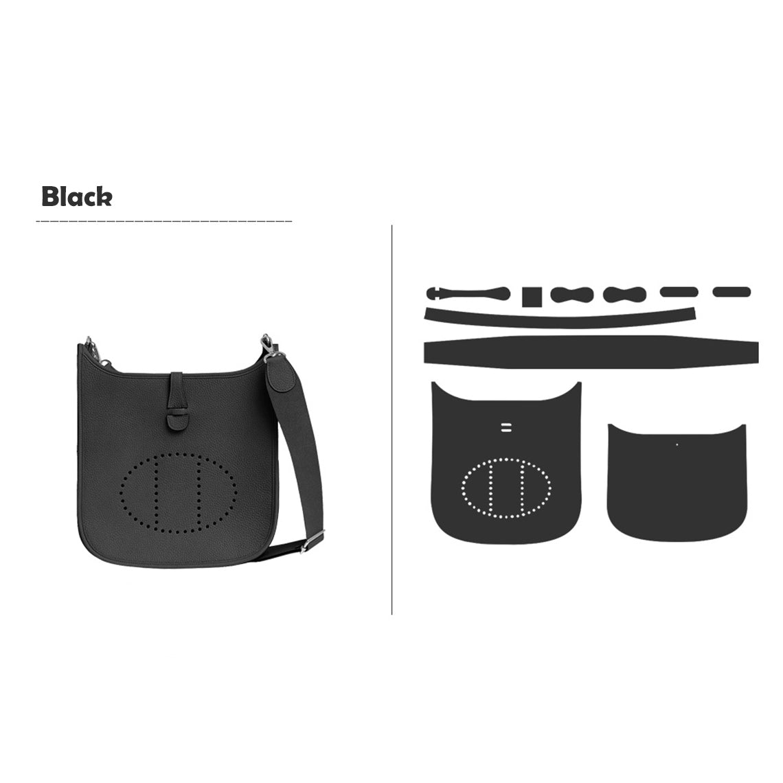 Full Grain Leather Crossbody Bag DIY Kit – Hand-Sewn, 29 cm, 16 Colors detail image 11