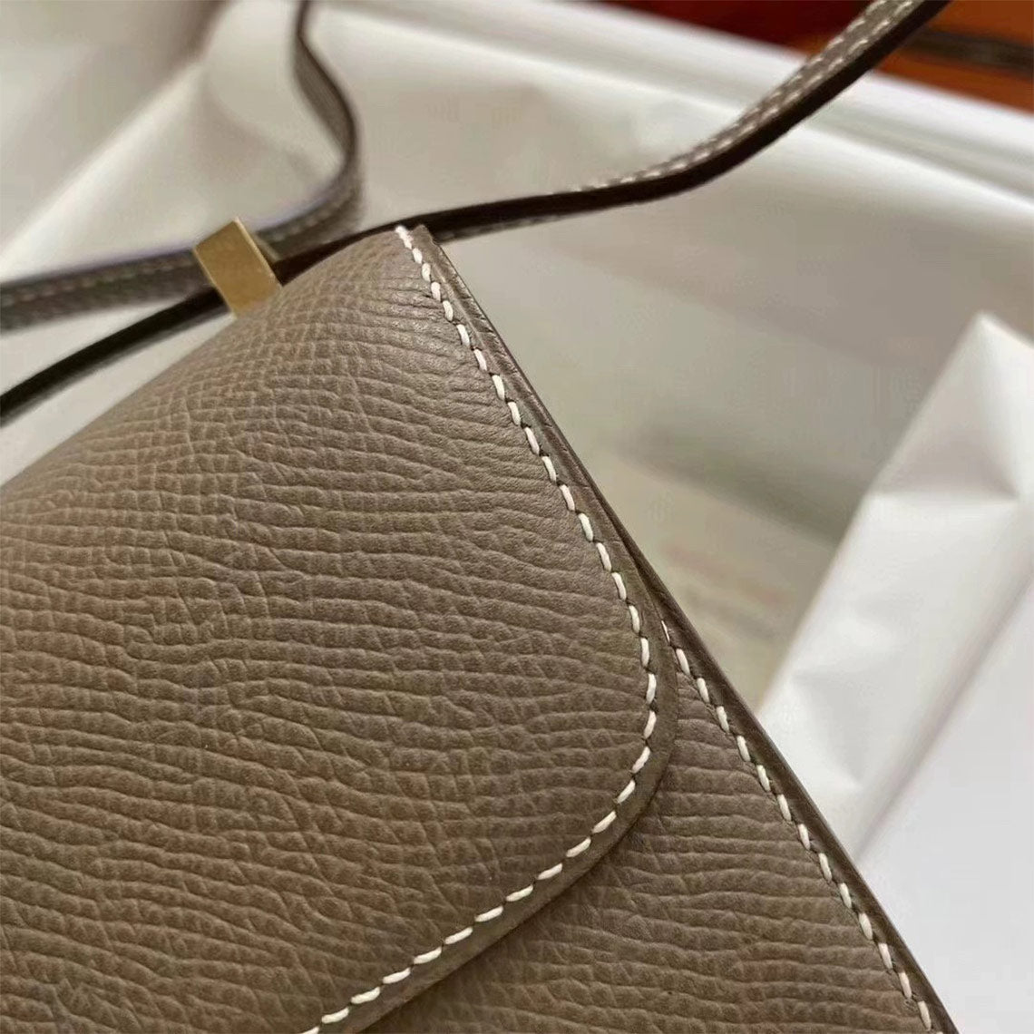 Full Grain Leather Mini Tofu Bag Charm DIY Kit with Pre-Cut Panels detail image 7