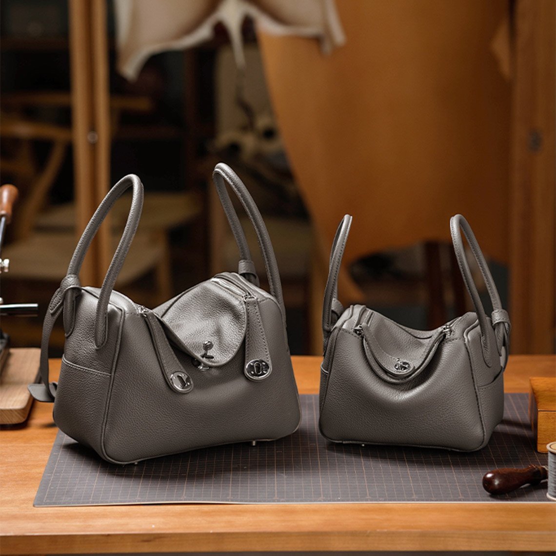 HandsewGift Top Grain Leather Shoulder Bag DIY Kit detail image 4