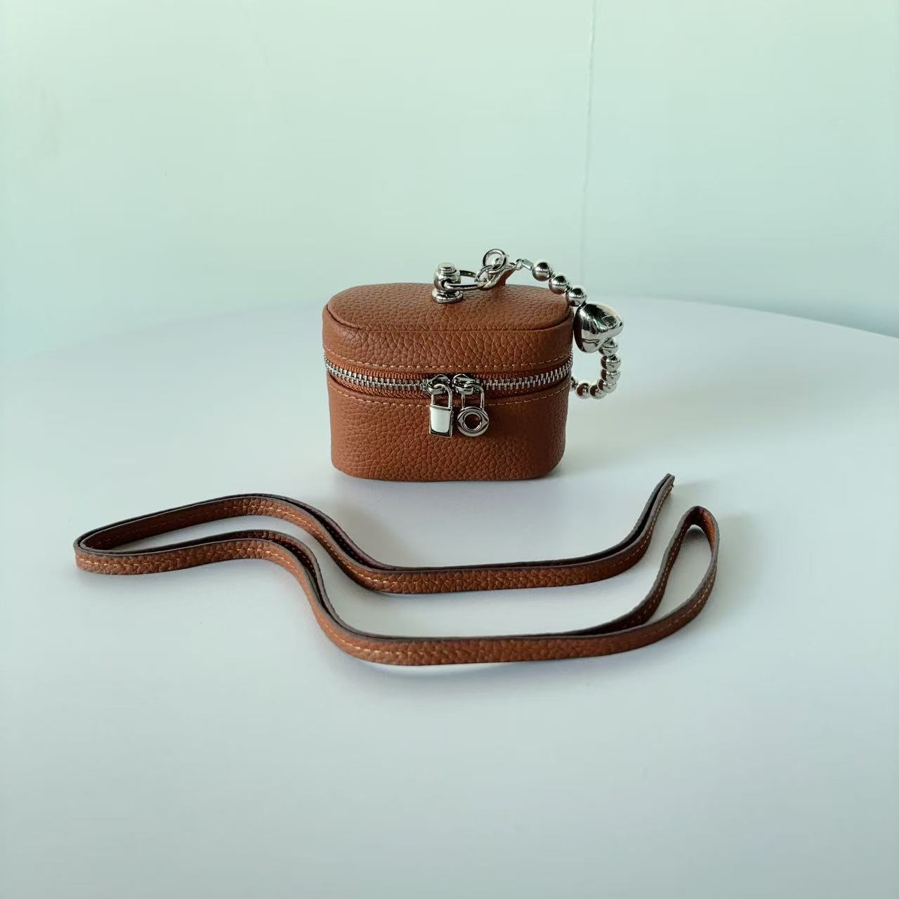 Mini Lipstick Coin Purse with Earphone Holder - Compact PU Leather Pouch detail image 11