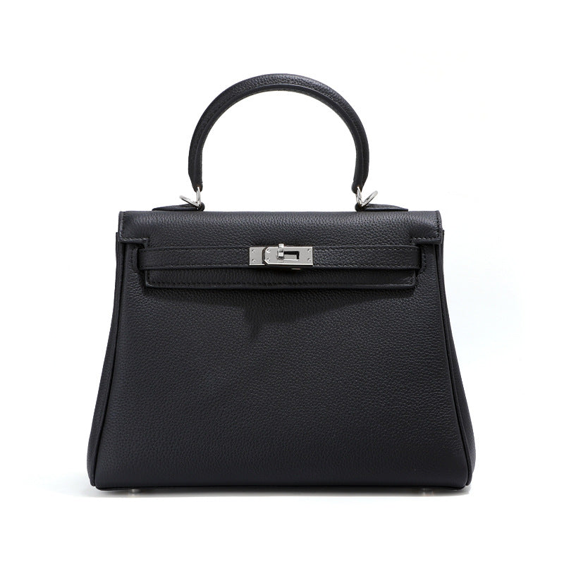 Top Grain Leather Top Handle Bag with Shoulder Strap – Small, Medium, Large detail image 16