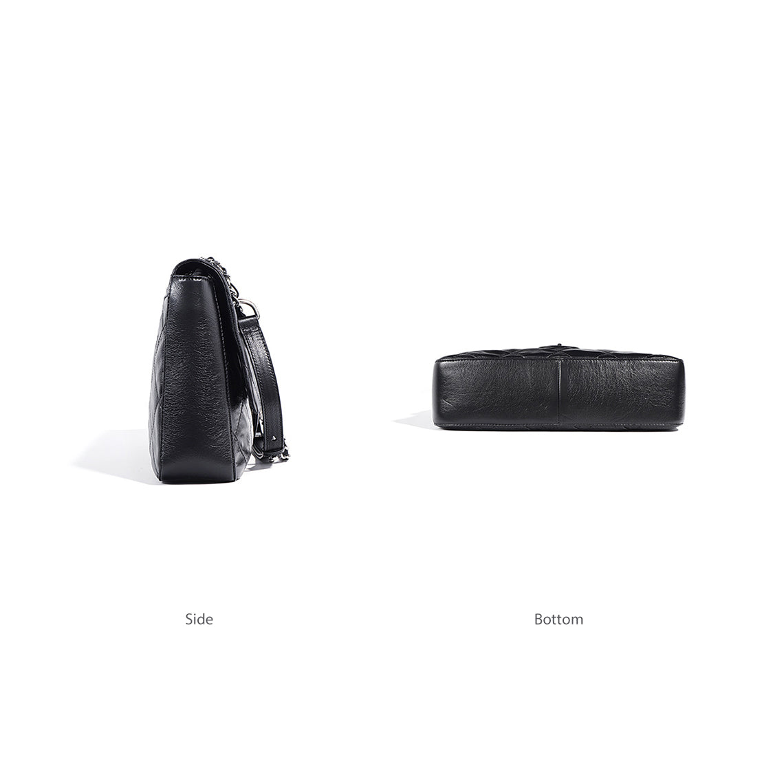 Top Grain Leather Quilted Chain Bag – Small and Large detail image 4