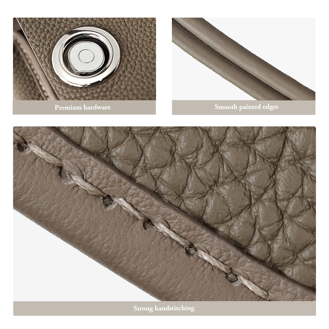 HandsewGift Top Grain Leather and Canvas Mini Tote DIY Kit detail image 6