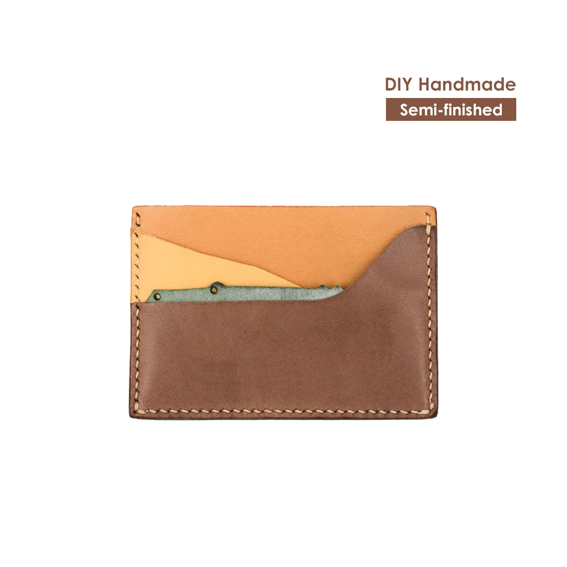 Alligator Card Holder DIY Leathercraft Kit with Pre-Punched Panels product image 1