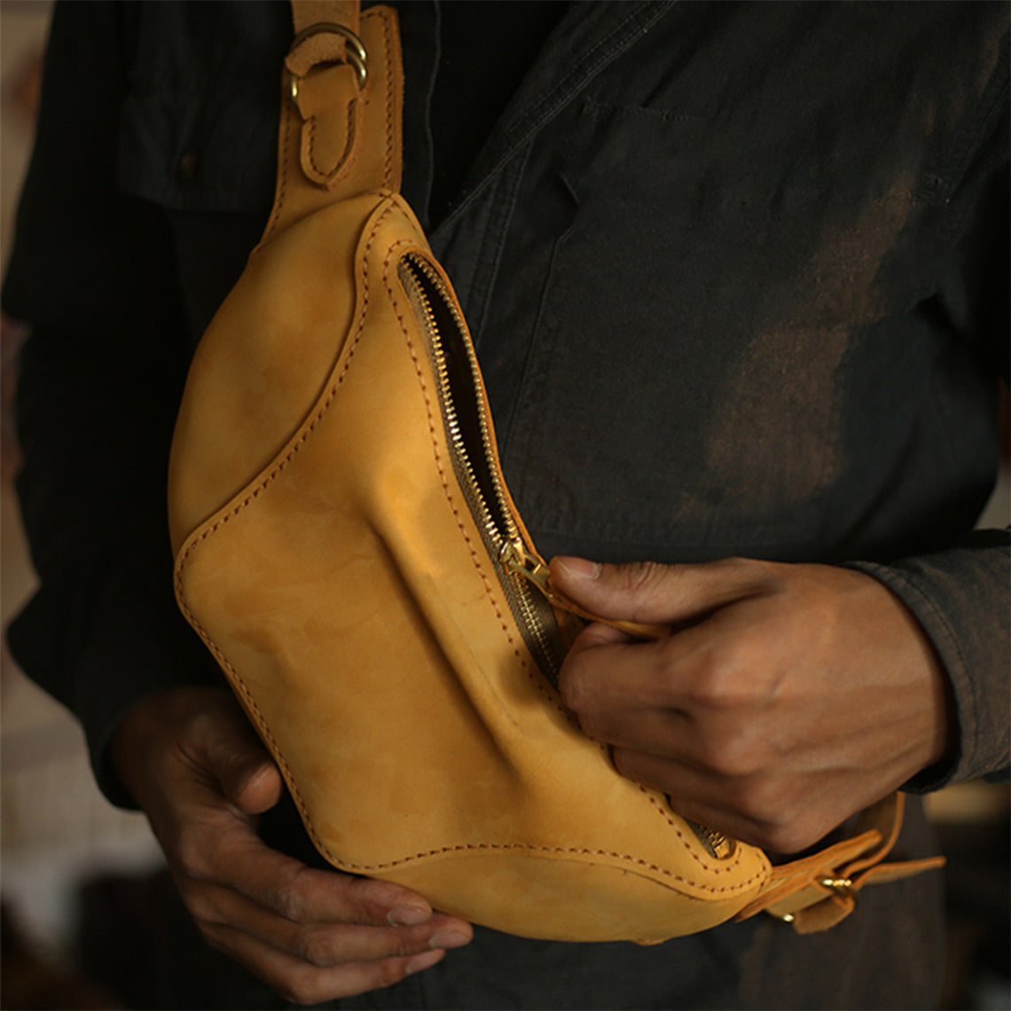 Nubuck Leather Fanny Pack Bum Bag DIY Kit product image 1