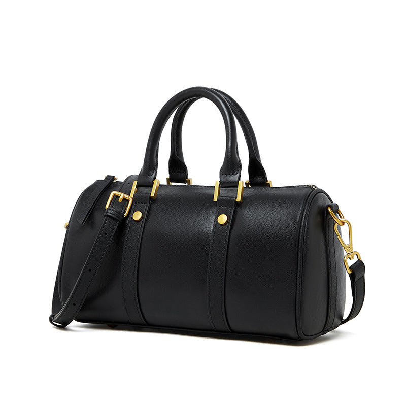 Top Grain Leather Boston Bag | Retro Handbag for Women product image 1