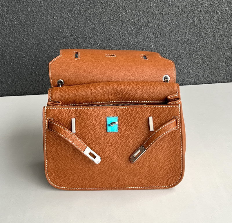 Top Grain Leather Messenger Shoulder Bag with Adjustable Strap detail image 12