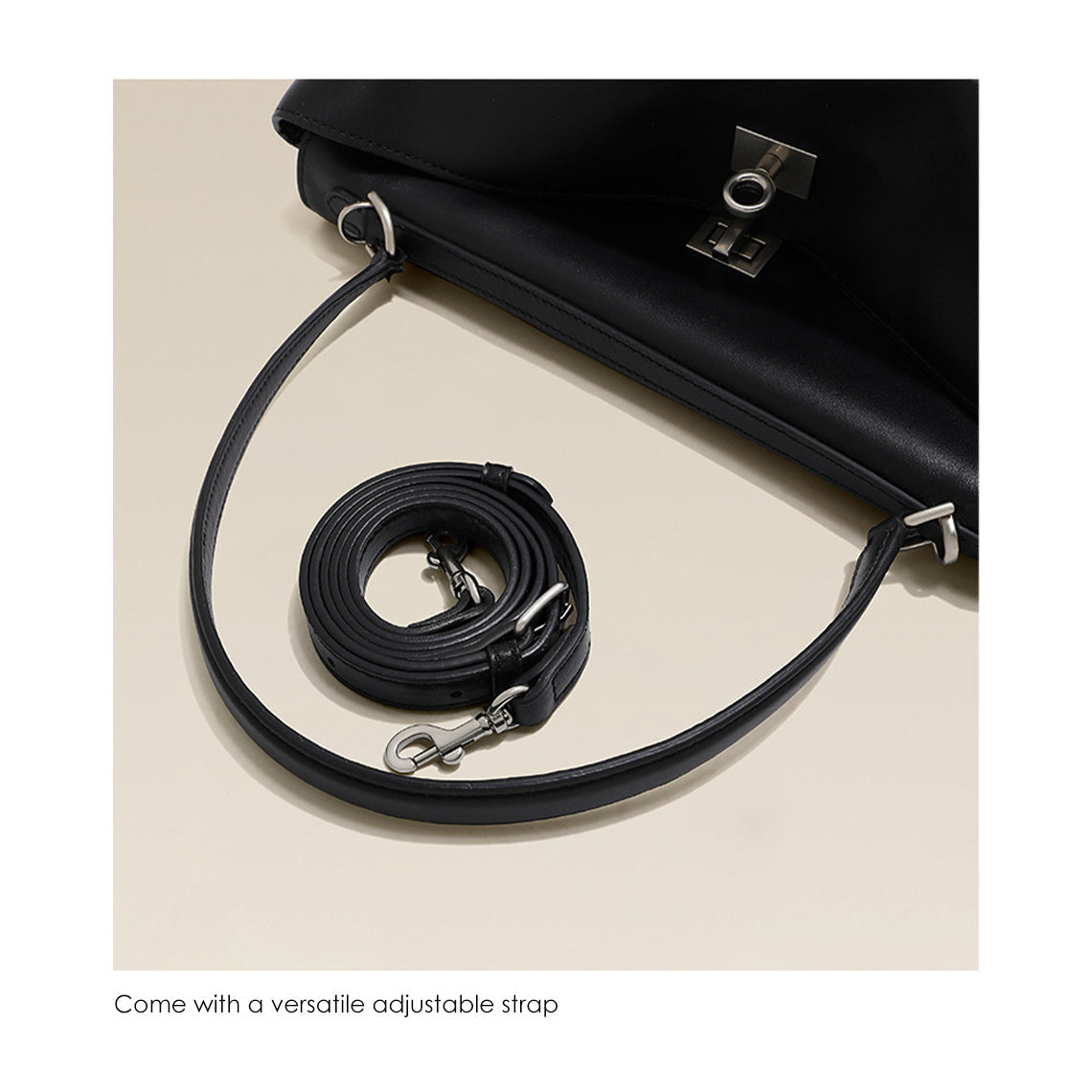 Top Grain Leather Horse Bag Charm with Detachable Strap – Medium and Large detail image 8