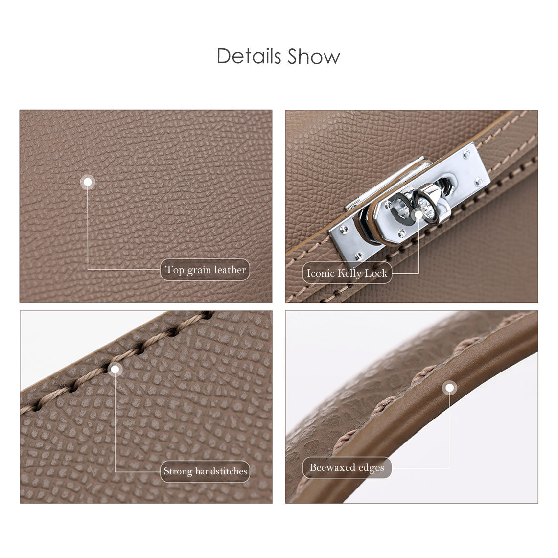 HandsewGift Top Grain Leather Sellier Bag DIY Kit — Normal & Mini Sizes detail image 14
